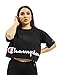 champion-camiseta-para-damas-cuello-redondo-crop-top-uni-logo-print-manga-corta-negro-xs