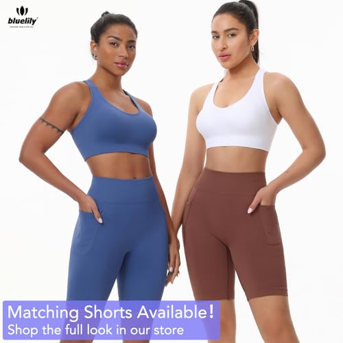 Image of High Support Sports Bras for Women,Criss Cross Strappy Back Seamless Padded | Removable Pads, A-DD Cup, Full Coverage, Seamless, Wireless, Scoop Neck, Cropped Bra, for Workout Yoga Gym Exercise Athletic