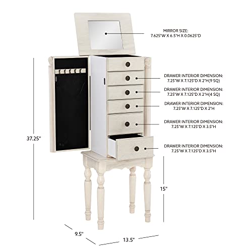 Powell PAMZN1968 Darcy Off White Jewelry Armoire thumb #19