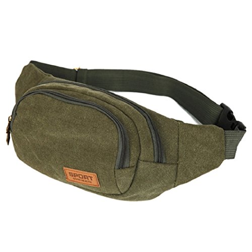 Super1798 Bolsos de lona com zíper, pochete de cintura, bolsa para celular, bolsa de suporte mongey