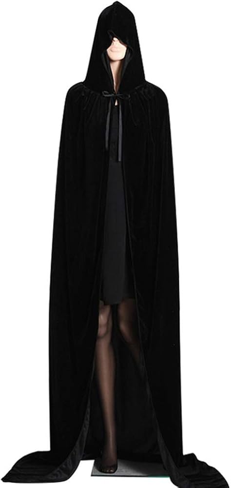 カロ～　Yves saint laurent ?　ケープ付き黒ロングマント カロ～ Yves saint laurent ? ケープ付き黒ロングマント 2025年最新