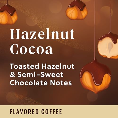 Starbucks K-Cup Coffee Pods, Hazelnut Cocoa Flavored Coffee for Keurig Brewers, 100% Arabica, Holiday, 1 Box (22 Pods)