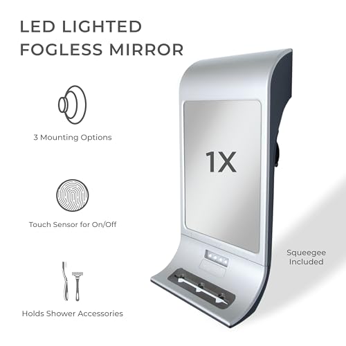 Zadro Water Led Light Like Finish Z'Fogless Mirror with Touch Panel Stainless Steel