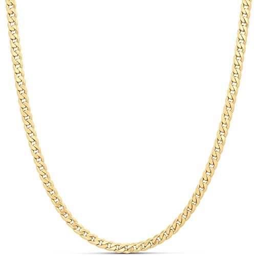 Amazon Essentials 14K Gold Plated Curb Chain 20', Yellow 14K Gold