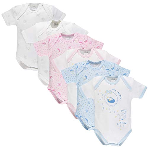  4 Body 1/2 Manica Cotone garzato Diversi Colori e Misure Fantasie assortite (Rosa, 3 Anni)