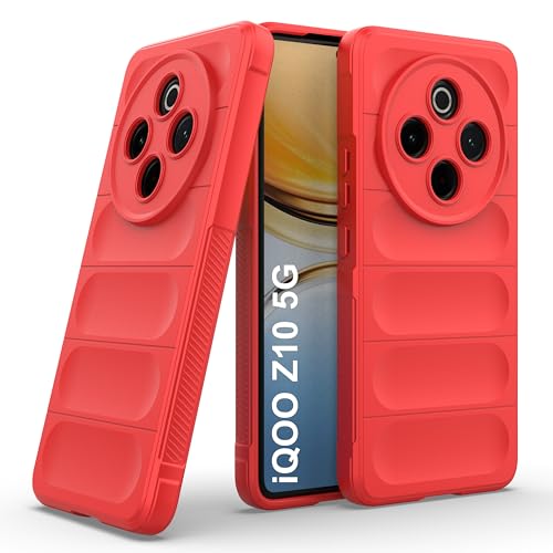 Image of Zapcase Back Case Cover for iQOO Z10 5G | Compatible for iQOO Z10 5G Back Cover | Liquid Silicon Magic Case with Camera Protection | Red