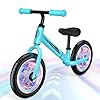 Dromlag Balance Bike for 2-5 Year Olds Kids, 50kg Weight Capacity, Adjustable Seat & Handlebars, LED Wheels, Safe & Stable, Ideal Children's Gift, Christmas Xmas Gifts for Kids Eve, Blue