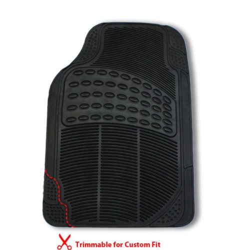 Bdk Car Van Suv Truck Rubber Floor Mats For 2-Rows All Weather #TOP1