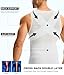 Eleady Mesh Compression Shirt Men - Mens Shapewear Tank Tops Waist Trainer Sleeveless Body Shaper - White,Small