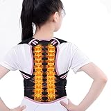 XSCQ Children's Hunchback Corrector, Posture Corrector for Posture, Shoulder, Cervical Spondylosis, Scoliosis Back Support Frame for Students and Adolescents(Pink,Small)