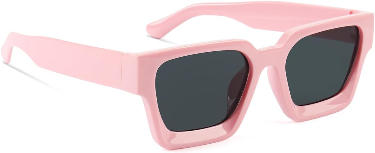 Trendy Square Sunglasses for Men Women Fashion Thick Rectangle Sun Glasses UV Protection Shades Designer Style