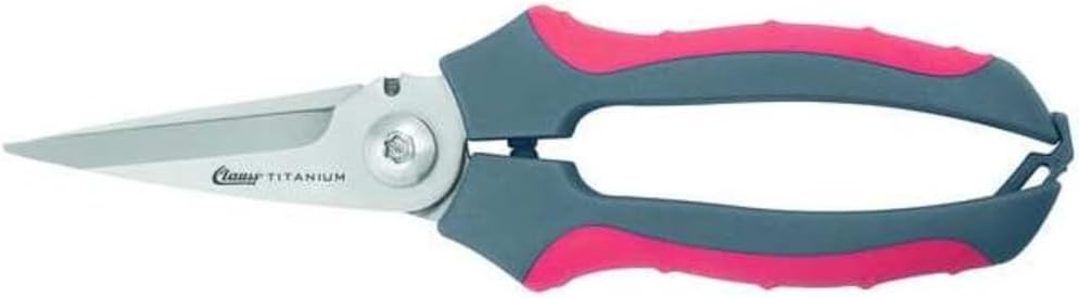 18039 8-Inch Titanium Snips with Wire Cutter - Grey/Red