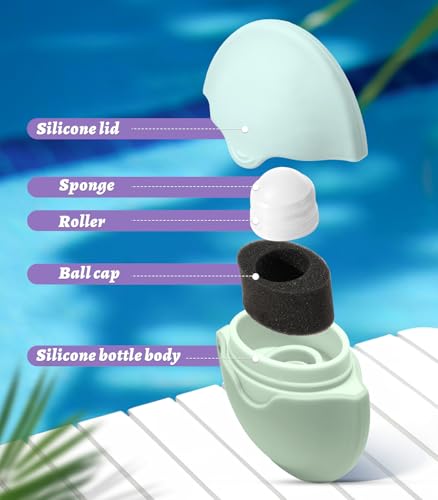 Image of Sunscreen Applicator for Kids & Adults - Refillable Roll-On Sunscreen Tool with Protective Cap, BPA-Free, No Mess Lotion Applicator for Face, Body & Back | Portable & Easy Application