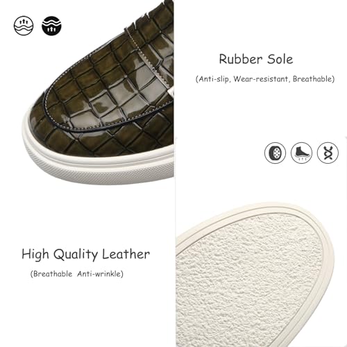 Men's Crocodile Print Double Monk Strap Slip-on Loafers Fashion Patent Leather Classic Oxford Dress Business Shoes Rointed Toe Comfort Sneakers3