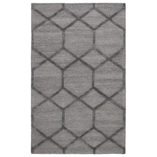 Image of Hand Tufted Wool Carpets Anti Shedding Rug Modern Carpets for Living Room Size 6x9 Feet