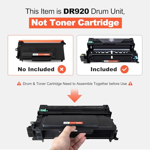 Image of v4ink DR920 Compatible Drum Unit Replacement for Brother DR-920 TN920XL TN920 TN-920 XL Toner Cartridge for Use in Printer HL-L6210DW DCP-L5510DN HL-L6210DWT HL-L5210DN HL-L5210DWT HL-L5210DW 1-Pack
