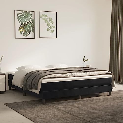 vidaXL Cadre de lit sans Matelas Noir 180x200 cm Velours