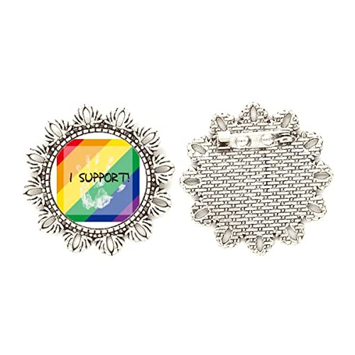 Broche de plata arco iris LGBT ideal para lucir en chaquetas y mochilas