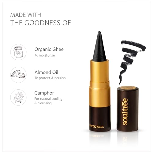 SOULTREE Ayurvedic Pure Black Kajal 011 (3 Gram)