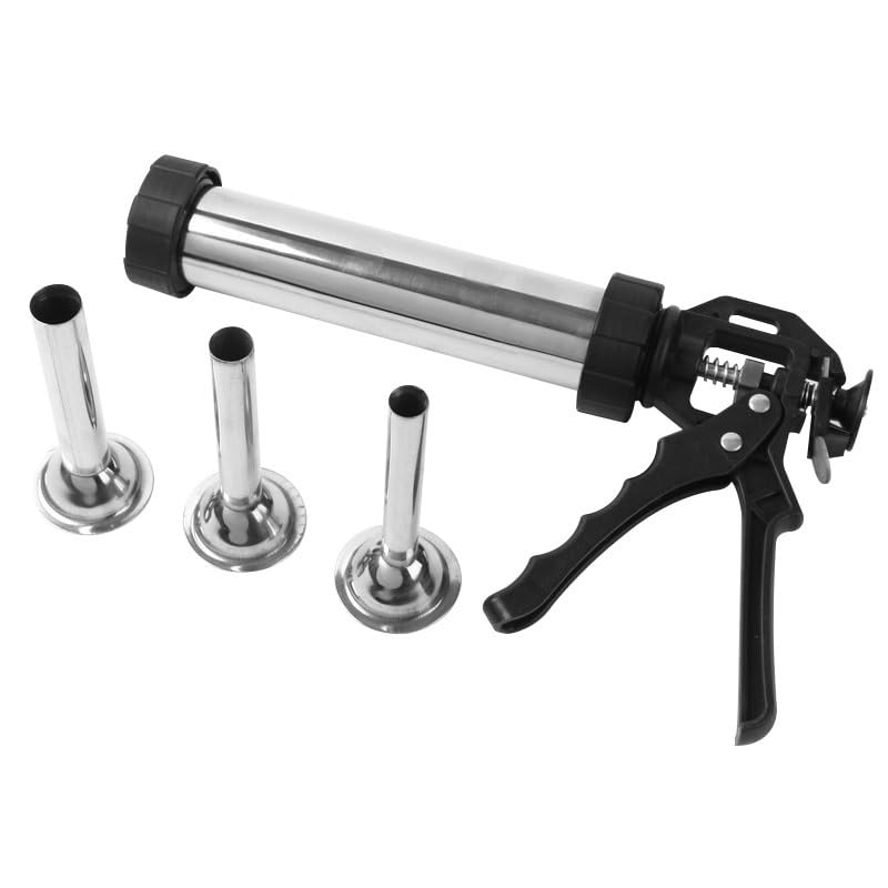 BANGHA WurstfüLler Manuell Edelstahl-Wurstfüllmaschine, Haushalt, Kleine Manuelle Füllartefaktwurst, Grillwurst, Handquetsch-Füllpistole