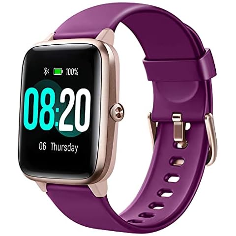 Delvfire Sirius Fitness Tracker with Heart Rate Monitor, Multi-Sport Smart Watch, Activity Tracker, Step Counter, Sleep Monitor, Calorie Counter, Waterproof, Pedometer Watch, Ladies Men Kids (Purple) Cover