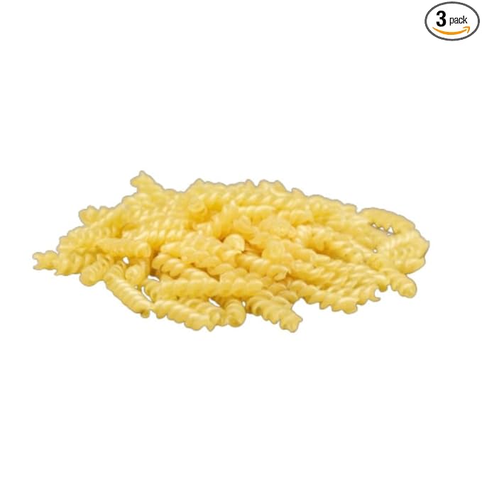 Pasta Sprial Plain | Vegetarian, Natural, Tasty and Healthy | 100% Durum Wheat Semolina | 500gms Each | Pack of 3