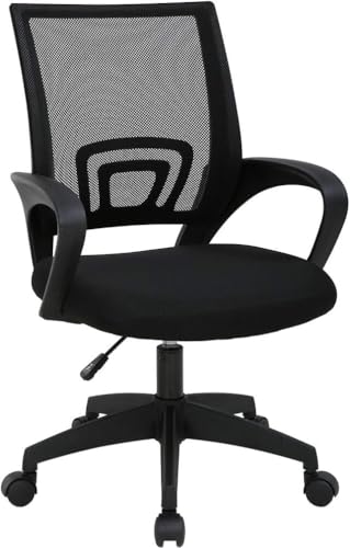 T-LoVendo - Silla de Oficina o Escritorio ergonómica con Soporte Lumbar, Malla Transpirable,...