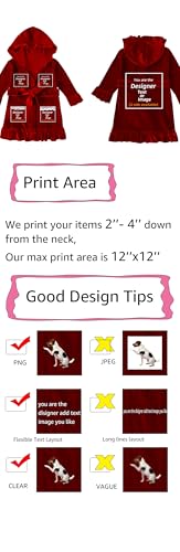 MYGBCPJS Boys Girls Custom Velvet Christmas Hooded Bathrobe Kids Customize Ruffle Long Sleeve Xmas Pajamas Add Own Design4