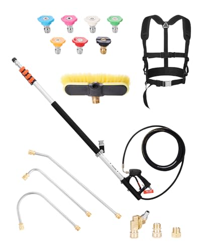 VEVOR Pressure Washer Telescoping Wand, 24 ft, 4000...