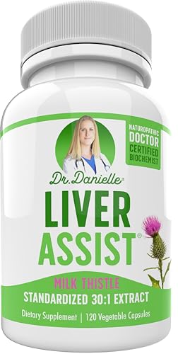 Best Liver Supplements with Milk Thistle - Organic Liver Cleanse Detox & Cleanse - Liver Support for Men and Women - Liver Detox Cleanse Repair - 120 Capsules, Liver Assist by Dr. Danielle