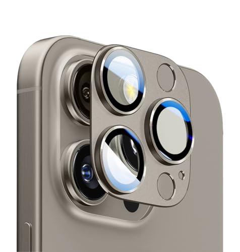 Apapeya カメラレンズカバー iPhone 16 Pro/16 Pro Max 用カメラフィルム アルミ合金製 レンズ保護 一体型 アイフォン16プロ / 16プロマックス対応 カメラ保護カバー 耐衝撃 高透過率ガラス スクラッチ防止・露出オーバー防