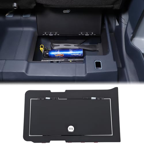 Aunginsy Under Seat Storage Lock Box Gun Safe Compatible with Ford Maverick 2022-2025 Second-Row Underseat Security Organizer Vault Tray Lock Safe Box with 3 Digit Combo Password Insert Accessories