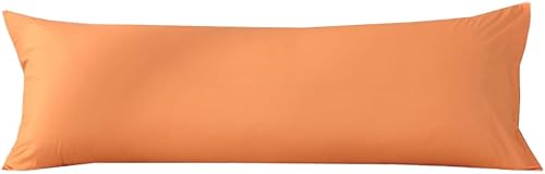 YANHOMY Funda de almohada de sarga de algodón larga de 20 x 54 pulgadas con cierre de cremallera oculto, funda de almohada extraíble suave y cómoda
