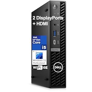 Dell OptiPlex 7020 MFF Mini PC 7000 Micro Form Factor Business Desktop Computer, Intel Hexa-Core i5-12500T (Beat i7-11700T), 32GB DDR5 RAM, 1TB PCIe SSD, WiFi6E, 2 DisplayPort + HDMI, Windows 11 Pro
