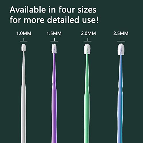 ORICOOL Lacktupfer 100er Set-Multifunktion Micro Applikatoren Pinsel-Mit 4 Größen Weiß 1.0 mm,Violett 1.5 mm,Grün 2.0mm,Blau 2.5 mm