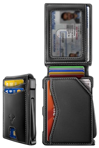 BULLIANT Men Slim Full Grain Wallet Metal Case Money Clip-Magnetic Closure - image 1