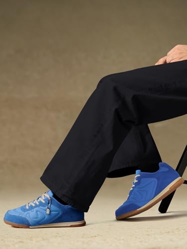 Image of The Souled Store Kanso ZE Zen Edition : Men and Boys Low Top Sneakers with Premium Microfibre Suede and PU Upper and Cushioned Footbed and Brown Gum Outsole and Lace Up Support