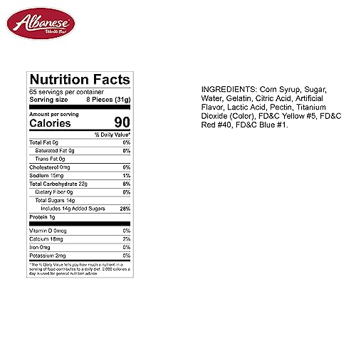 Albanese World's Best Gummi Watermelon Slices 4.5 lb Bag of Candy