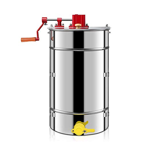 FLYHERO Honigschleuder / 4 Waben/Manuell/Rostfreier Edelstahl/Imker Honig NeuExtracteur De Miel Acier Lnoxydable 4Cadre… – Bild 5