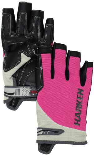 Harken Sport Men's Spectrum 3/4 Finger Gloves, Pink, Junior Medium
