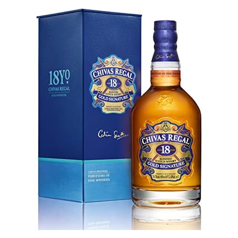 Chivas Regal 18 Years Gold Signature Blended Scotch Whisky, 70 cl with Gift Box Cover