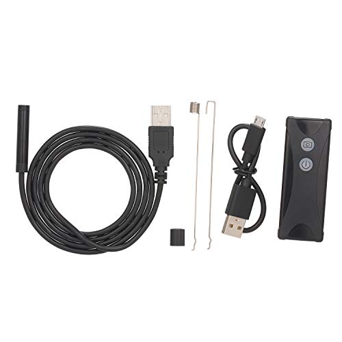 DECDEAL Câmera de endoscópio sem fio WiFi Inspeção por endoscópio 7mm 2.0MP HD Câmera de cobra de in