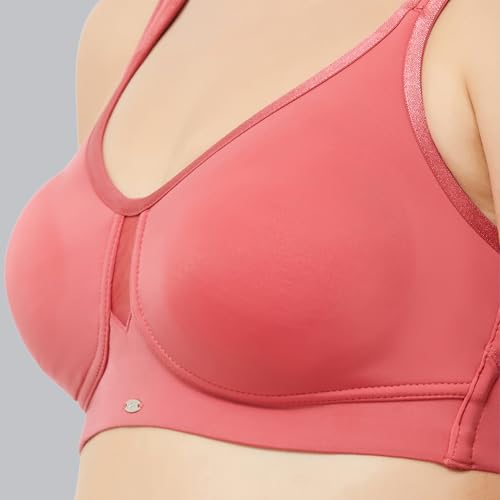 Image of SOIE Women's Full Coverage Minimizer Bra|Non Padded, Non Wired,Nylon Spandex |Broad Cushioned Straps,High Side Coverage & Side Support