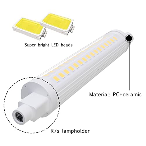 R7s LED Bulb 78mm, Non-dimmable Linear Bulbs, 10W 1000lm, Equivalent to 100W Halogen Lamp, for Floodlights Security - Image 3