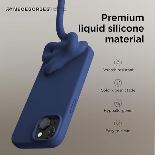 Image of Liquid Silicone Case Compatible for iPhone 13 Pro | Slim Back Cover | Soft Touch Bumper | Shockproof Drop Protection | Microfiber Cloth Inside | Sleek Solid Design