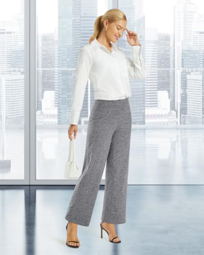 Image of Promover Wide Leg Pants for Woman Yoga Pants with Pockets Stretch