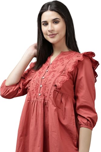 Image of Van Heusen Women's Cotton A-Line Mid-Thigh Length Dress