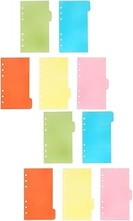 12Pçs Mini Pastas A5 Notebook Mini Bloco De Notas Caderno Páginas Separadas Páginas De Caderno Fichário Cartões De Guia De Papel A5 Recarga De Papel Caderno Índice De Recarga De NUOBESTY