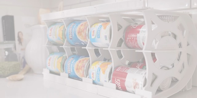 Shelf Reliance Cansolidator Cupboard - 1-Pack Can Organizer for Pantry, Stackable Soda Can Storage for Kitchen, Holds 20 Cans of Food or Soda