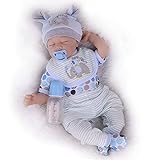 Kaydora Reborn Baby Doll, 22 Inch Lifelike Newborn Baby Doll Boy, Realistic Sleeping Reborn Dolls That Look Real, Handmade Weighted Silicone Reborn Gift Set for Kids Age 3+